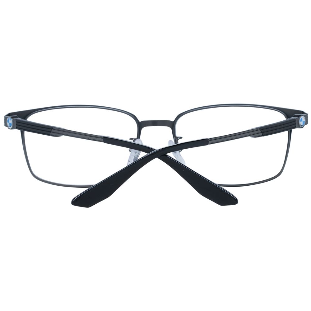 BMW Men’s Optical Frames – Grey Rectangle Design, 56mm
