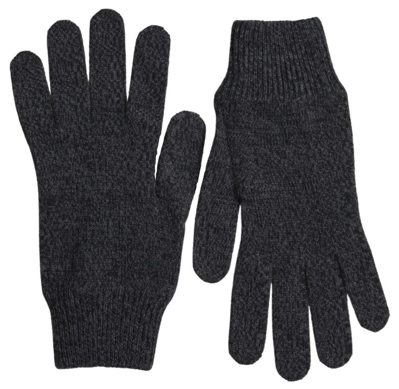  - Elegant Virgin Wool Winter Gloves in Gray