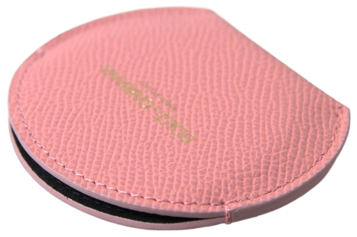  - Chic Pink Leather Hand Mirror Holder