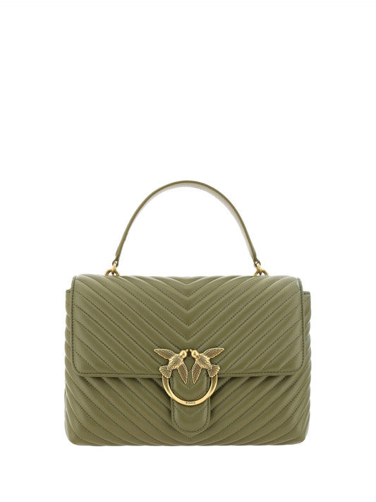  - Emerald Elegance Calf Leather Handbag