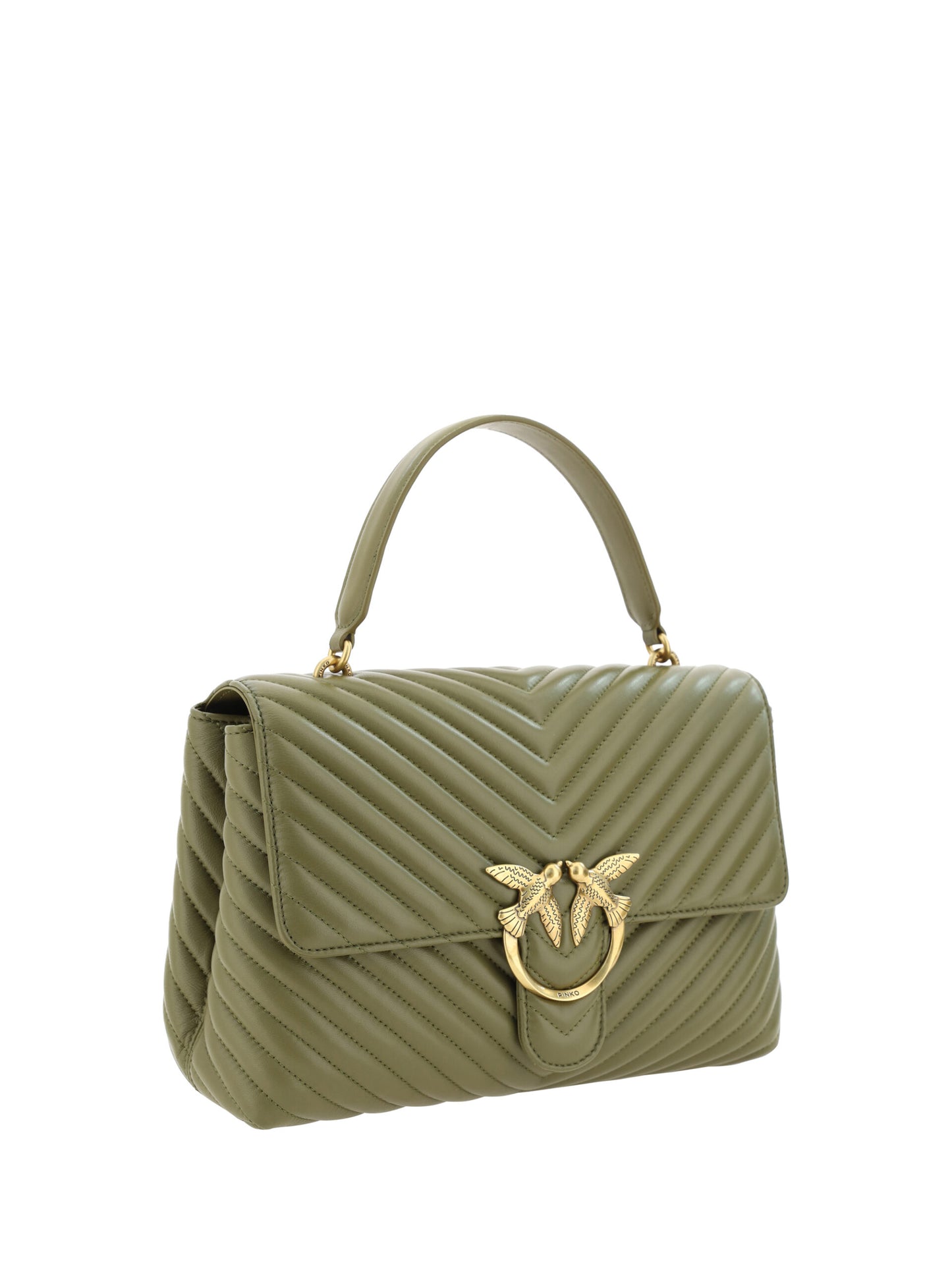  - Emerald Elegance Calf Leather Handbag