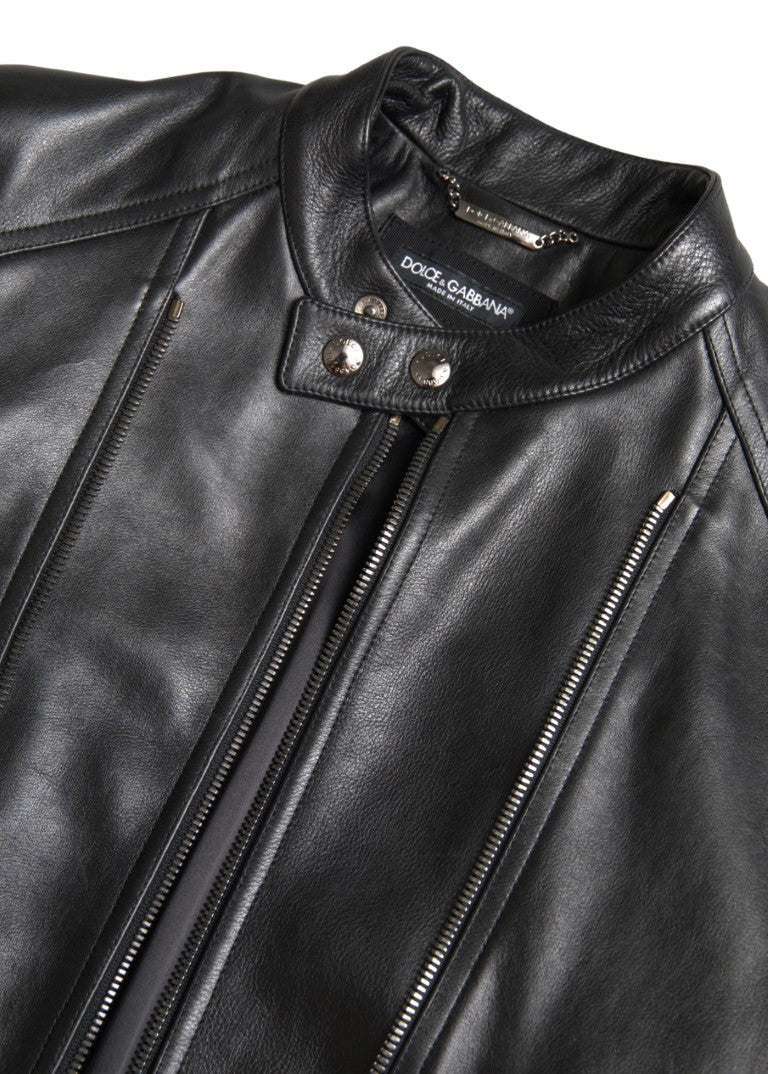 Black Leather Biker Jacket