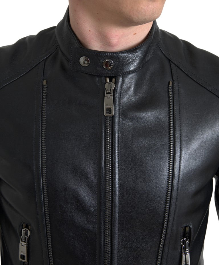 Black Leather Biker Jacket