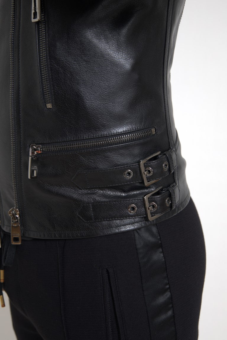 Black Leather Biker Jacket