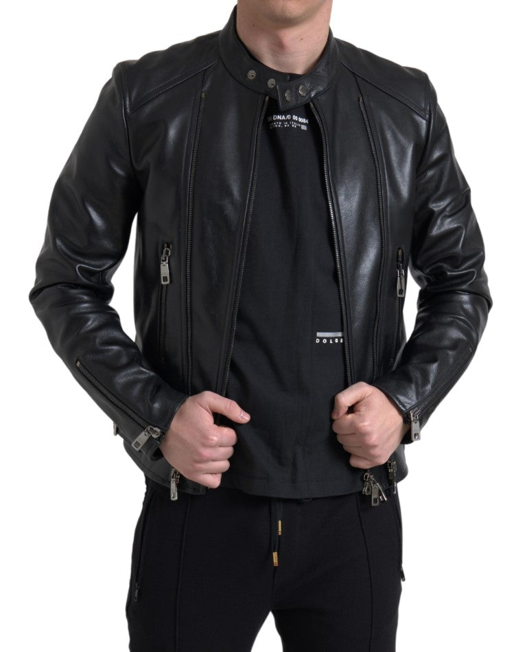 Black Leather Biker Jacket