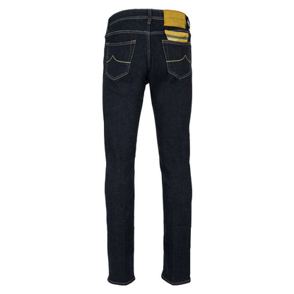  - Elegant Slim Fit Dark Blue Designer Jeans