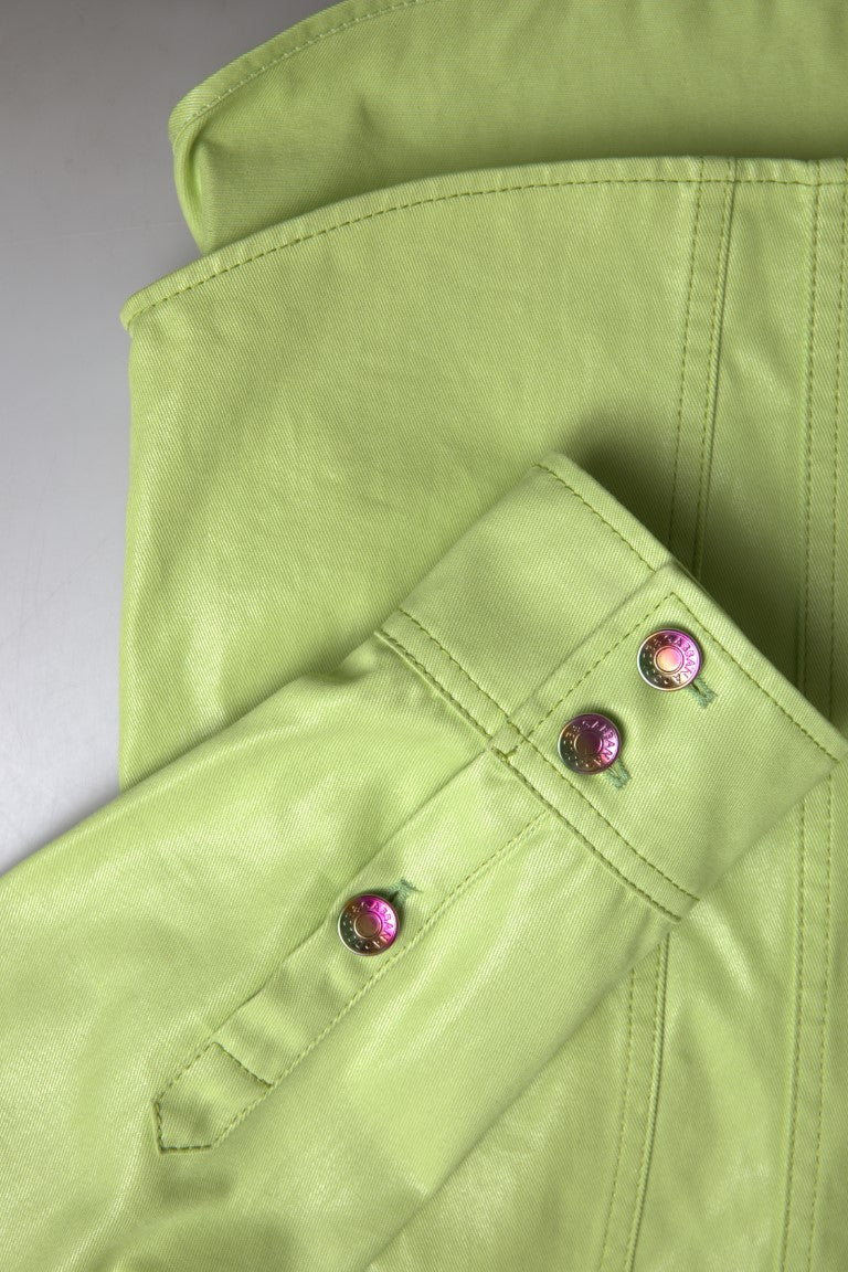  - Elegant Light Green Cotton Button Down Shirt