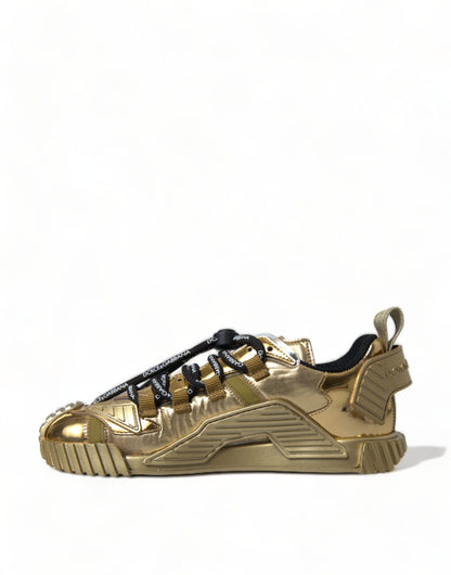  - Gleaming Gold-Toned Luxury Sneakers