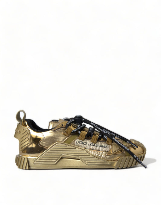  - Gleaming Gold-Toned Luxury Sneakers