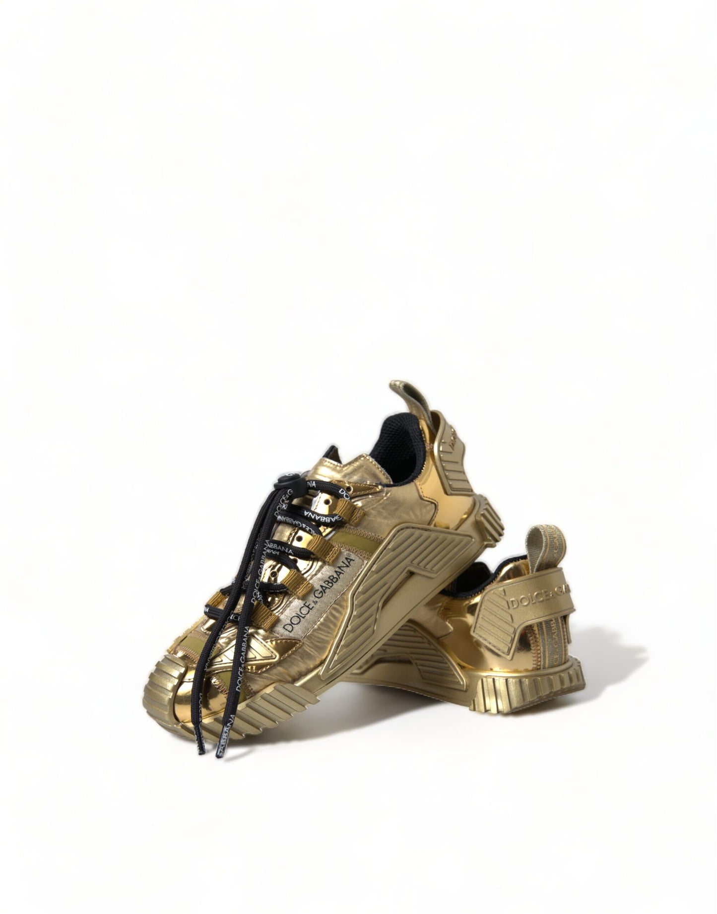  - Gleaming Gold-Toned Luxury Sneakers