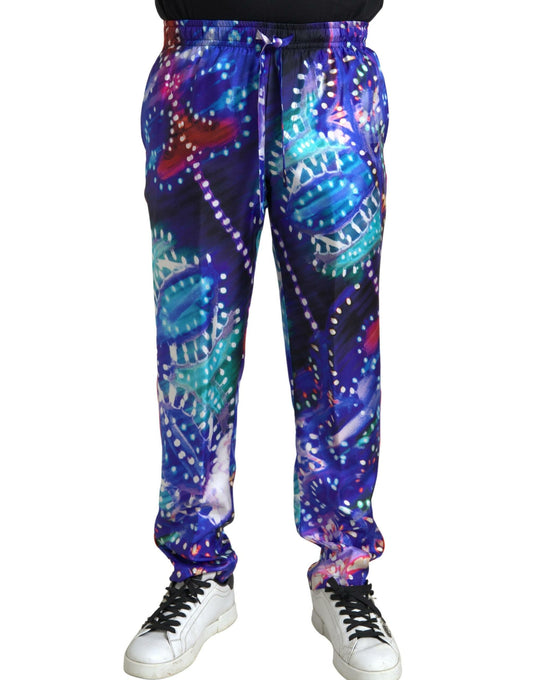  - Multicolor Silk Jogger Pants