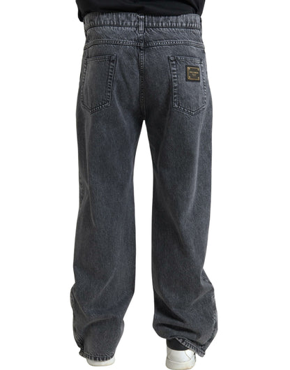  - Elegant Dark Grey Straight Denim Jeans