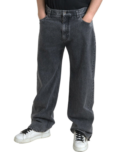  - Elegant Dark Grey Straight Denim Jeans