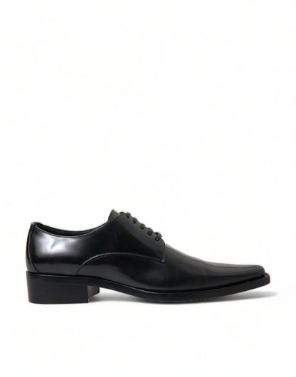  - Elegant Black Leather Formal Flats