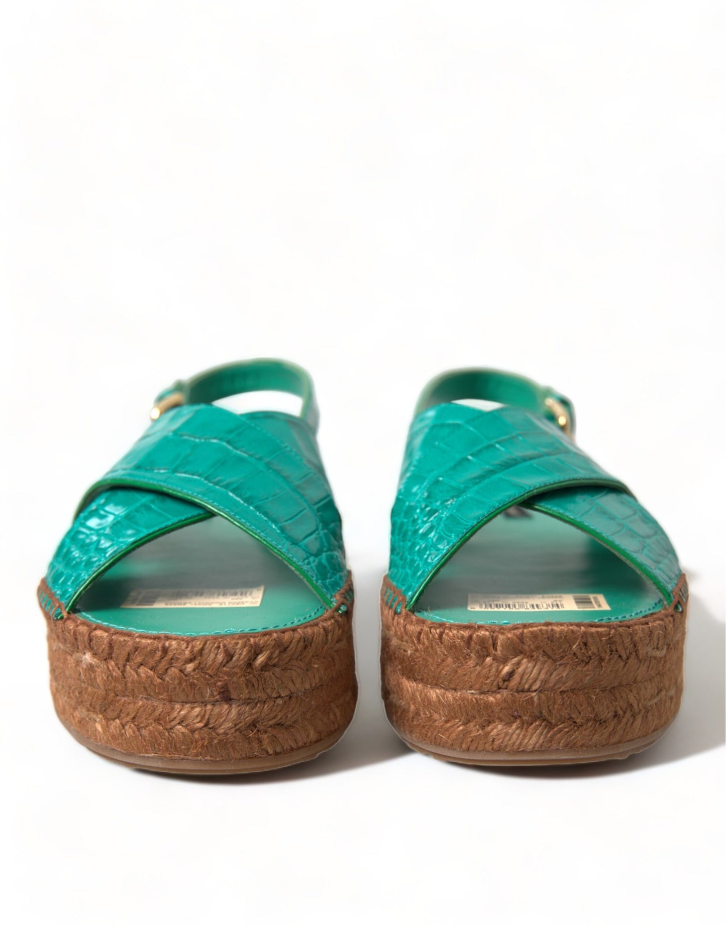  - Elegant Green Espadrille Platform Sandals