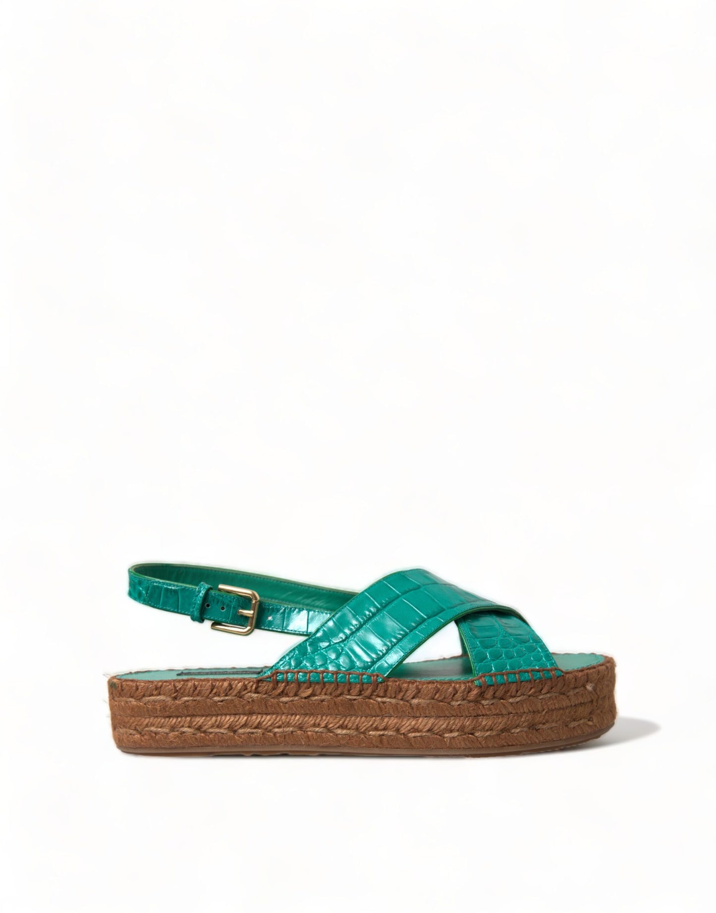  - Elegant Green Espadrille Platform Sandals