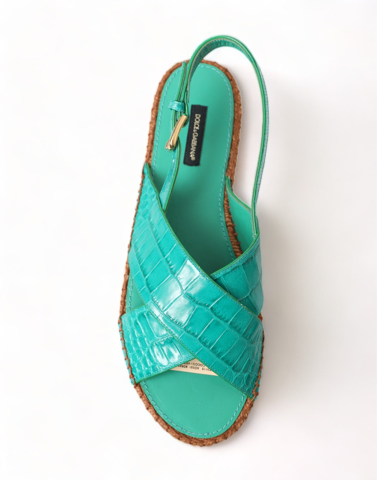  - Elegant Green Espadrille Platform Sandals