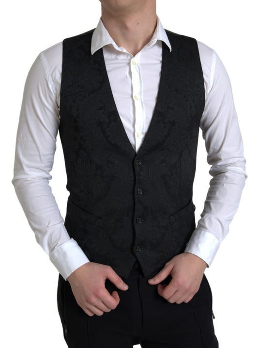  - Elegant Black Formal Dress Vest