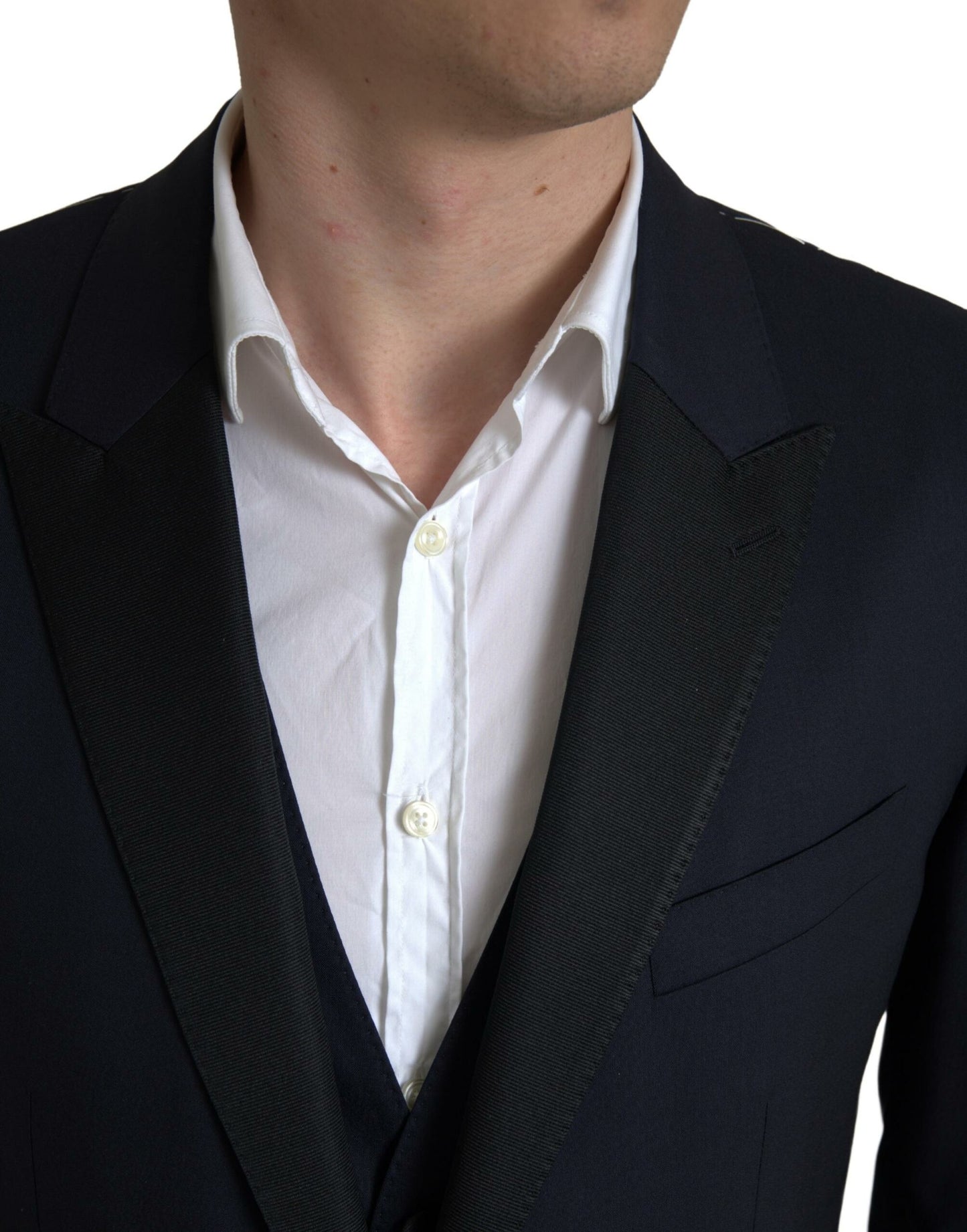  - Elegant Blue & Black Martini Slim Fit Suit