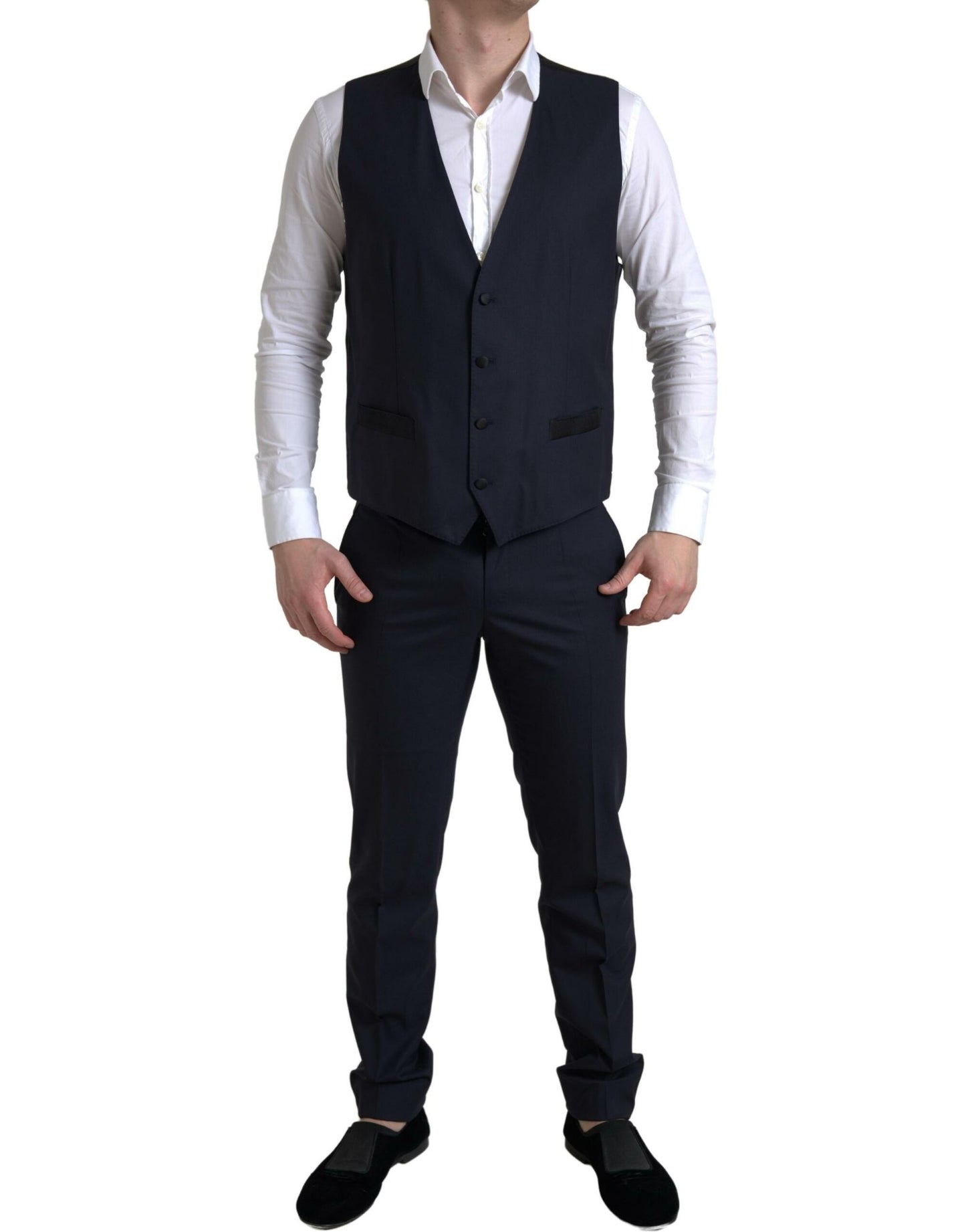  - Elegant Blue & Black Martini Slim Fit Suit