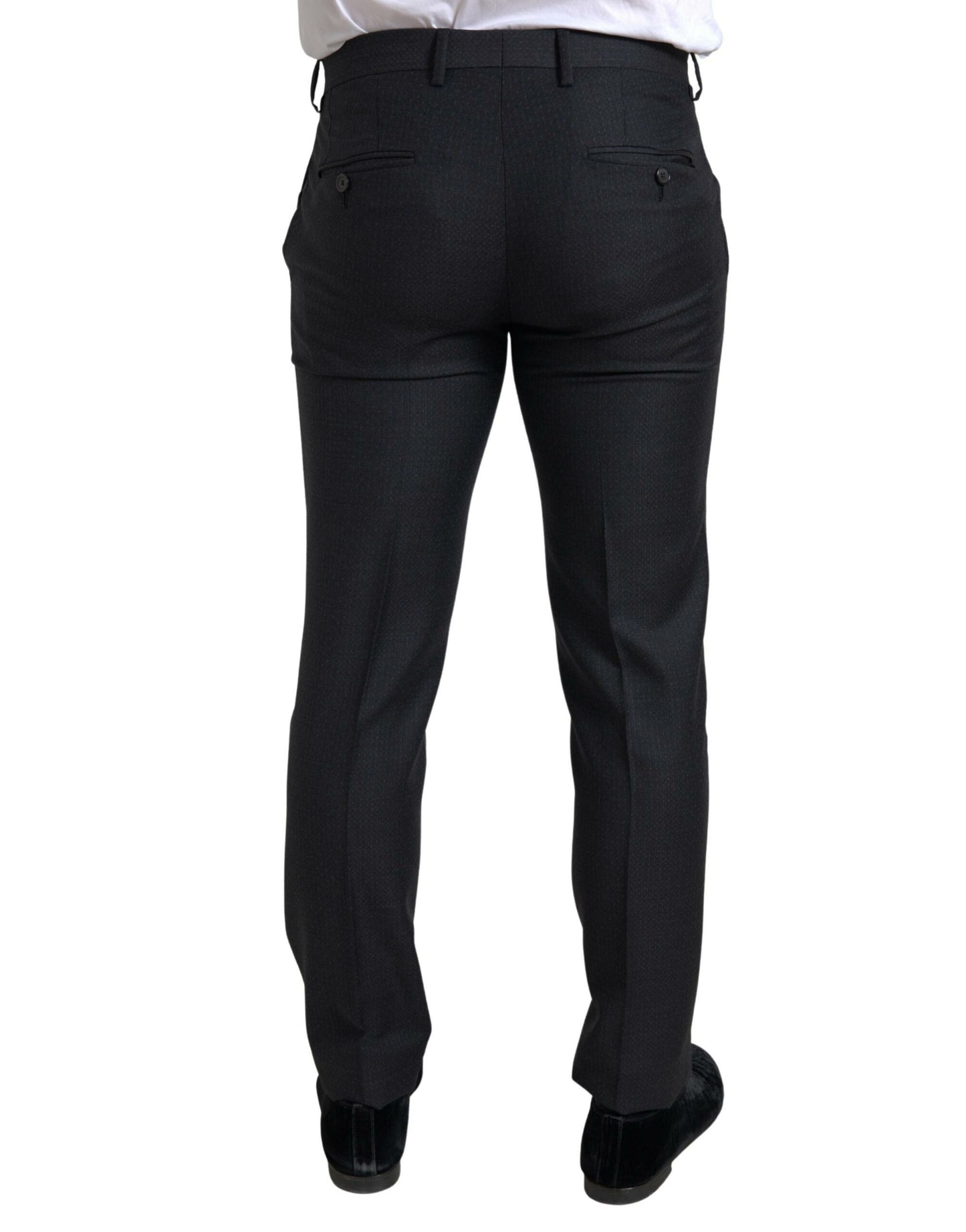 Elegant Black Martini Slim Fit 3-Piece Suit by Dolce & Gabbana