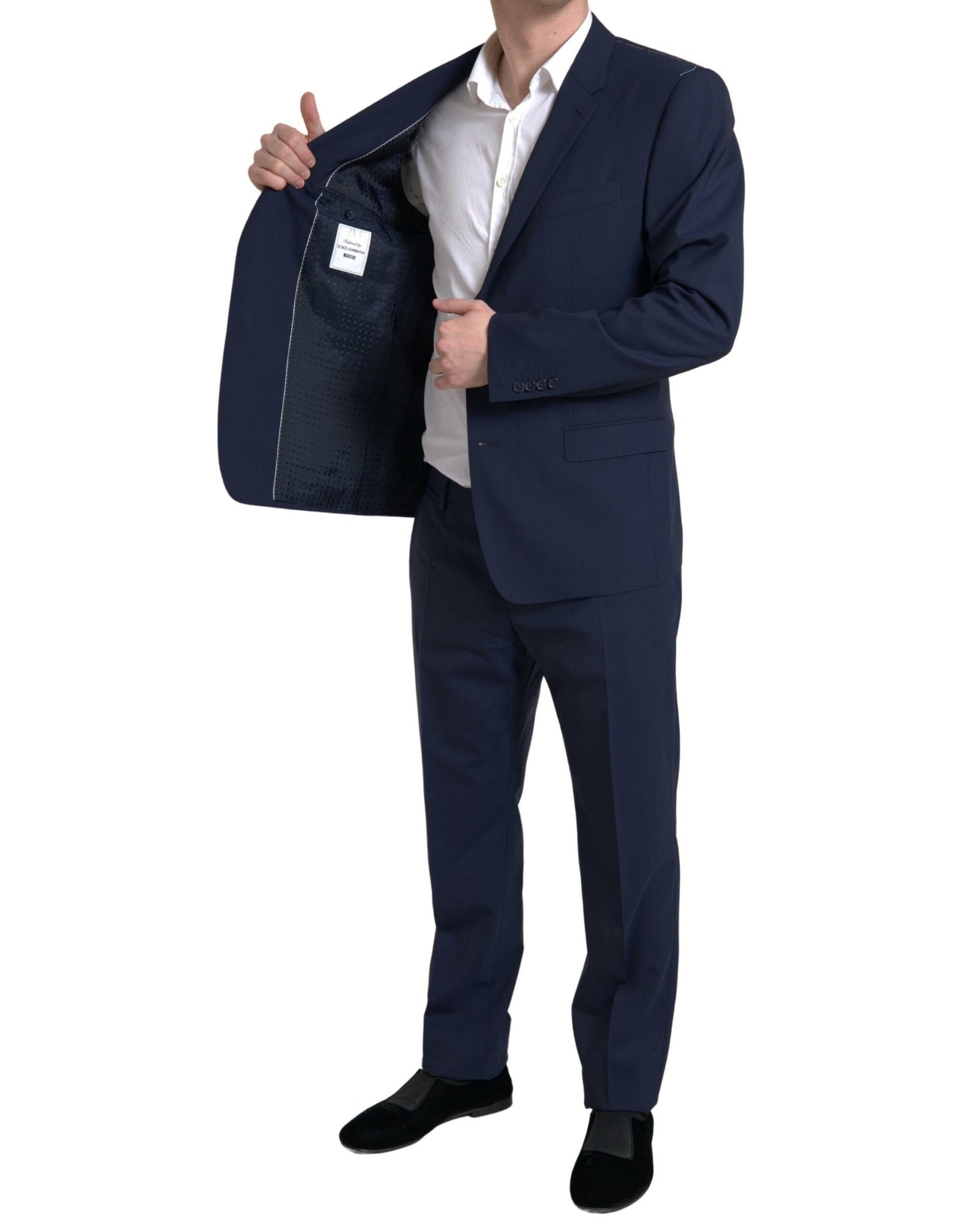 Elegant Blue Martini Slim Fit Two-Piece Suit - The Luxe Alliance