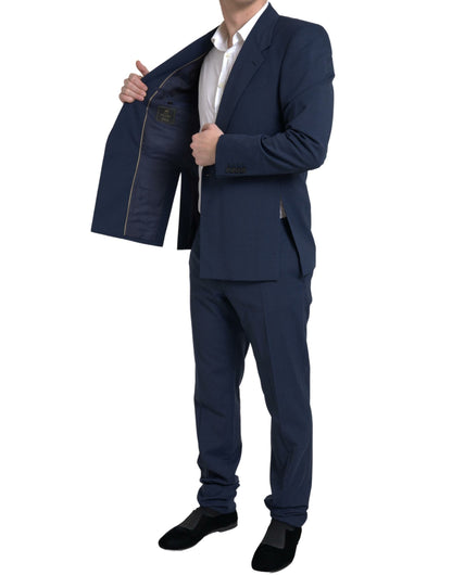  - Elegant Slim Fit Blue Two-Piece Suit