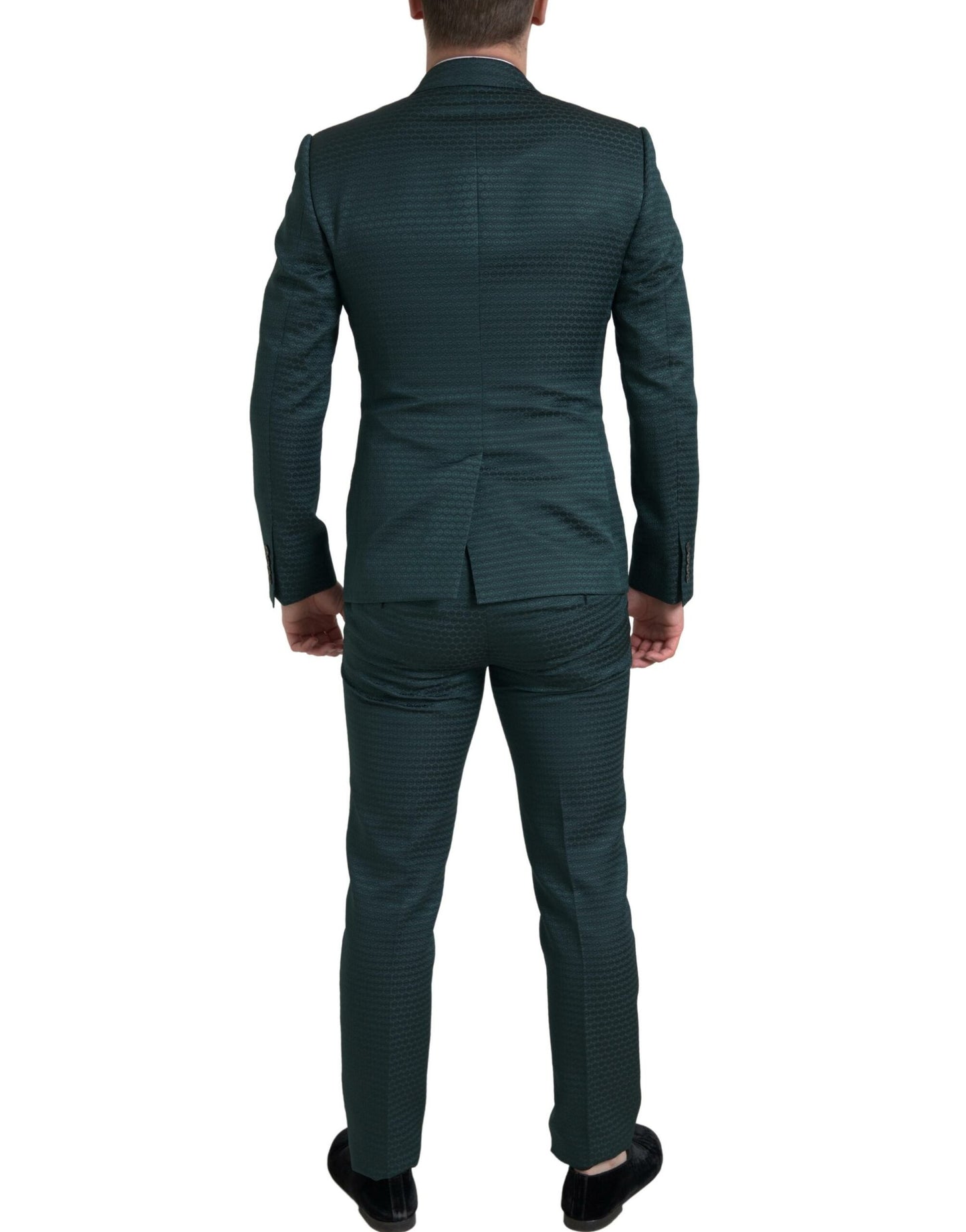  - Emerald Elegance Slim Fit 3-Piece Suit