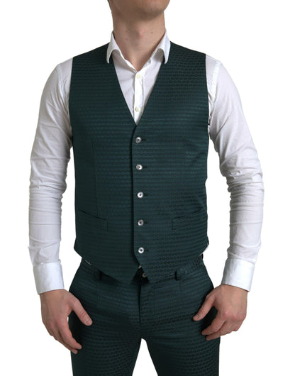  - Emerald Elegance Slim Fit 3-Piece Suit