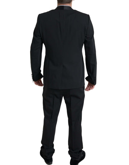  - Elegant Black Slim Fit Two-Piece Suit