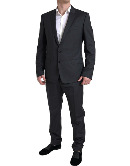  - Elegant Black Two-Piece Slim Fit Suit