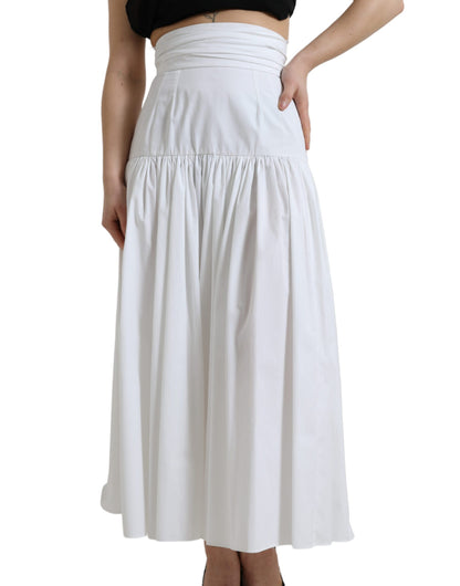  - Elegant High Waist Cotton Maxi Skirt