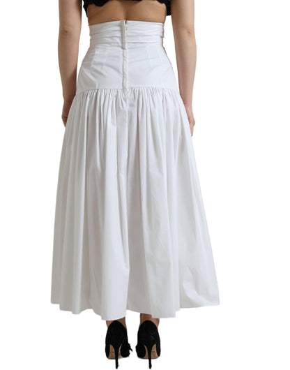  - Elegant High Waist Cotton Maxi Skirt