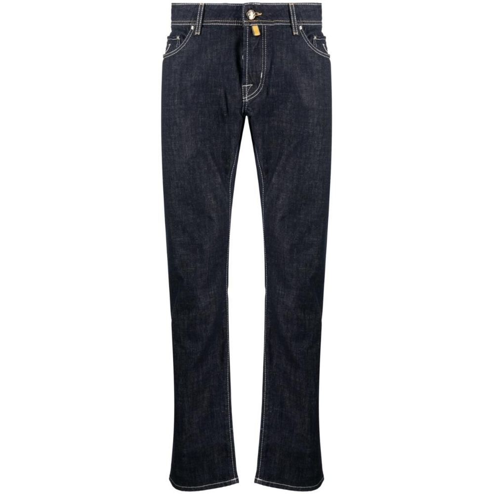  - Exquisite Slim Fit Dark Blue Stretch Jeans