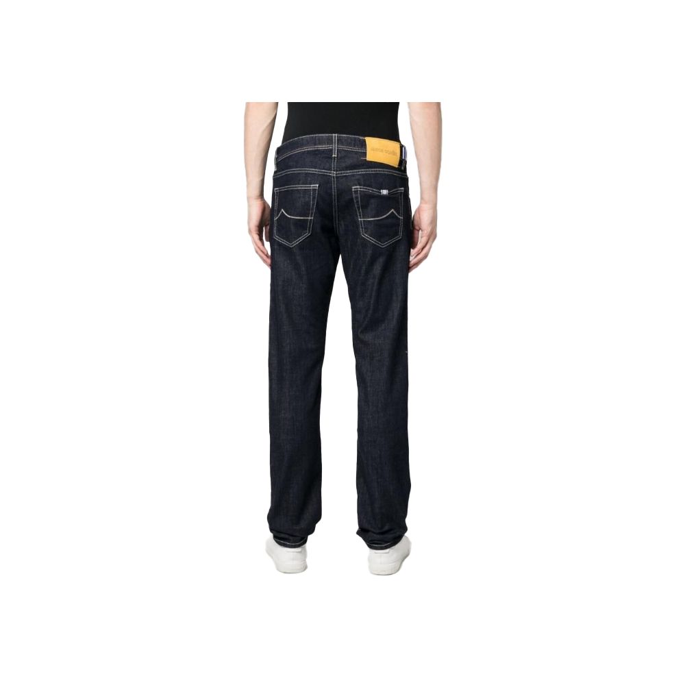  - Exquisite Slim Fit Dark Blue Stretch Jeans