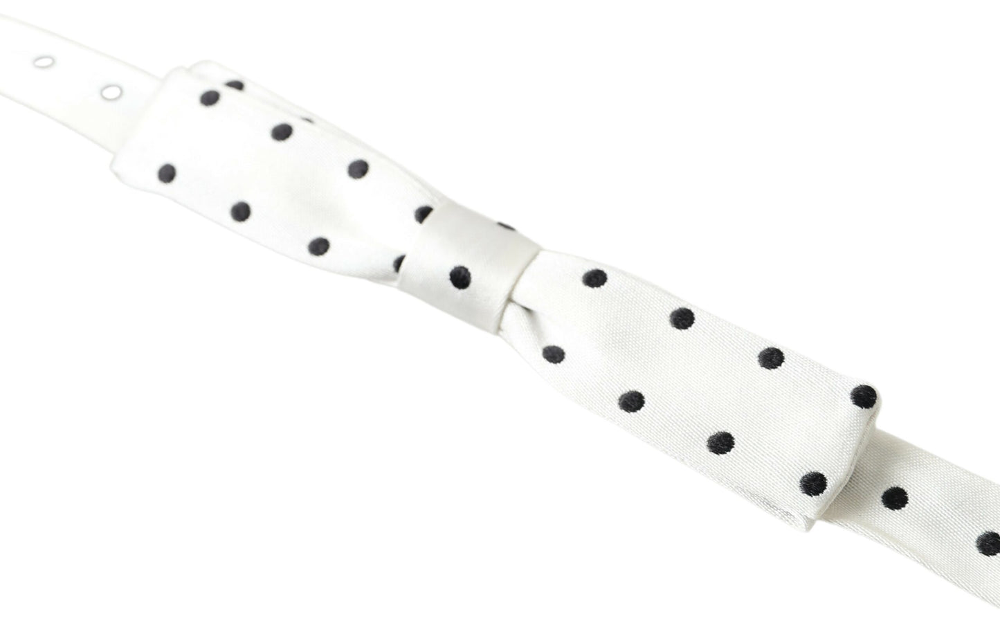  - Stylish Polka Dot Silk Bow Tie