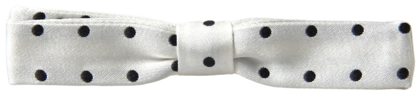  - Stylish Polka Dot Silk Bow Tie