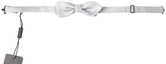 Elegant Silk Bow Tie in Grey - The Luxe Alliance