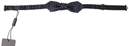  - Elegant Blue Silk Bow Tie