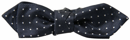  - Elegant Blue Silk Bow Tie