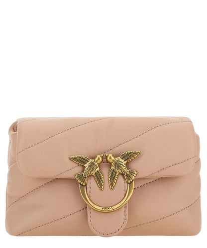  - Chic Blush Quilted Crossbody Love Puff Bag