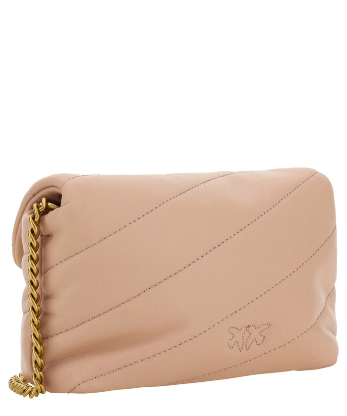  - Chic Blush Quilted Crossbody Love Puff Bag