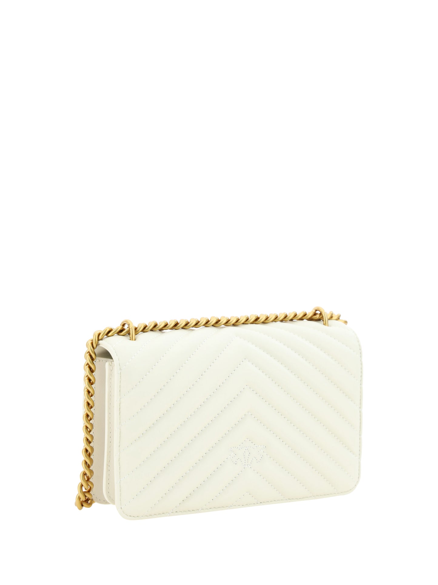 PINKO White Mini Love Shoulder Bag