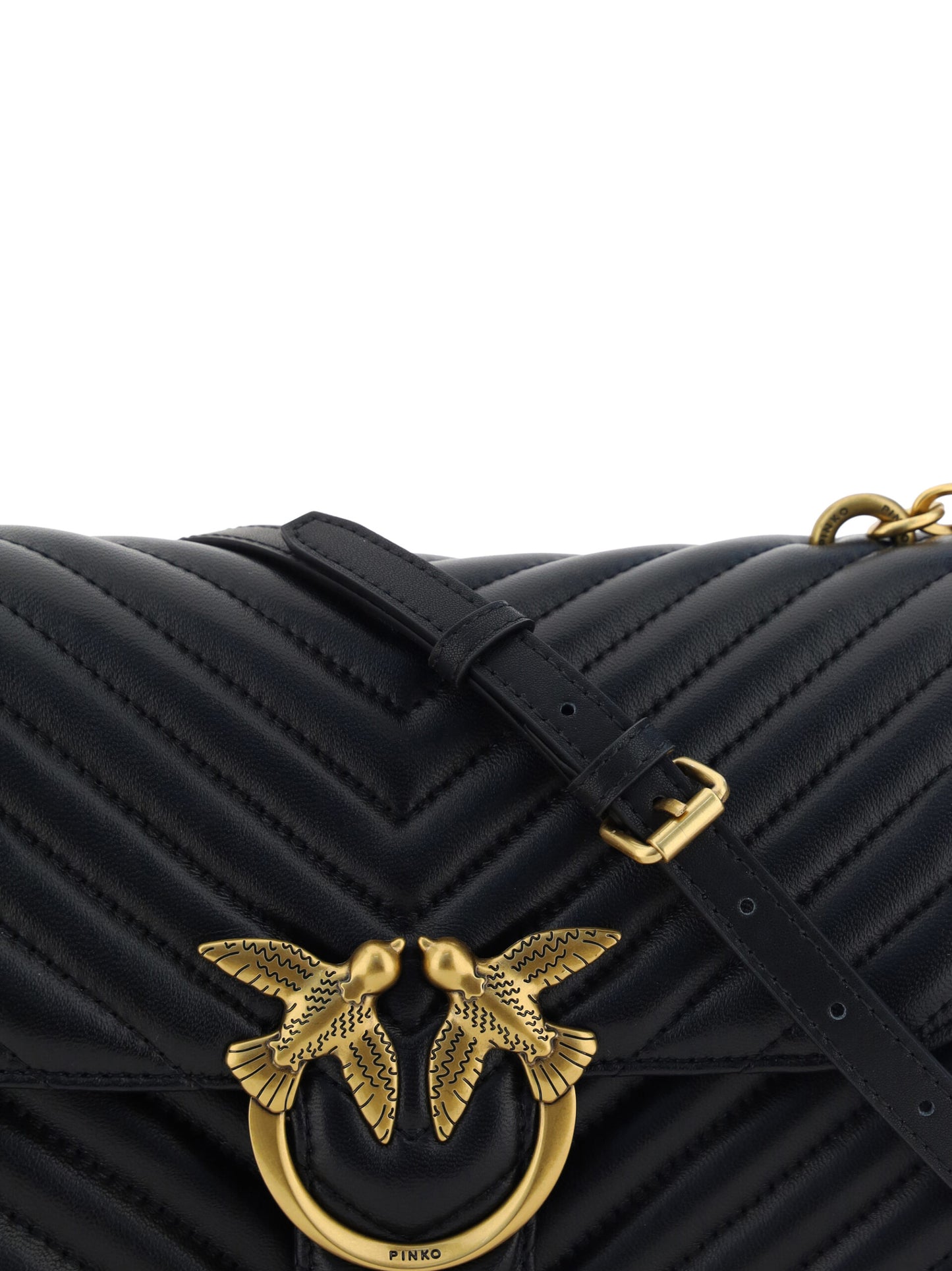  - Elegant Black Quilted Leather Shoulder Bag