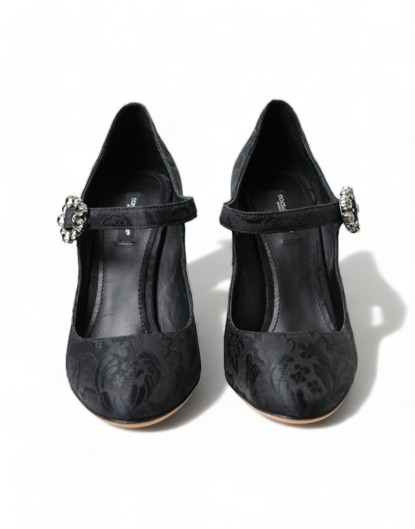  - Chic Black Brocade Mary Janes Pumps