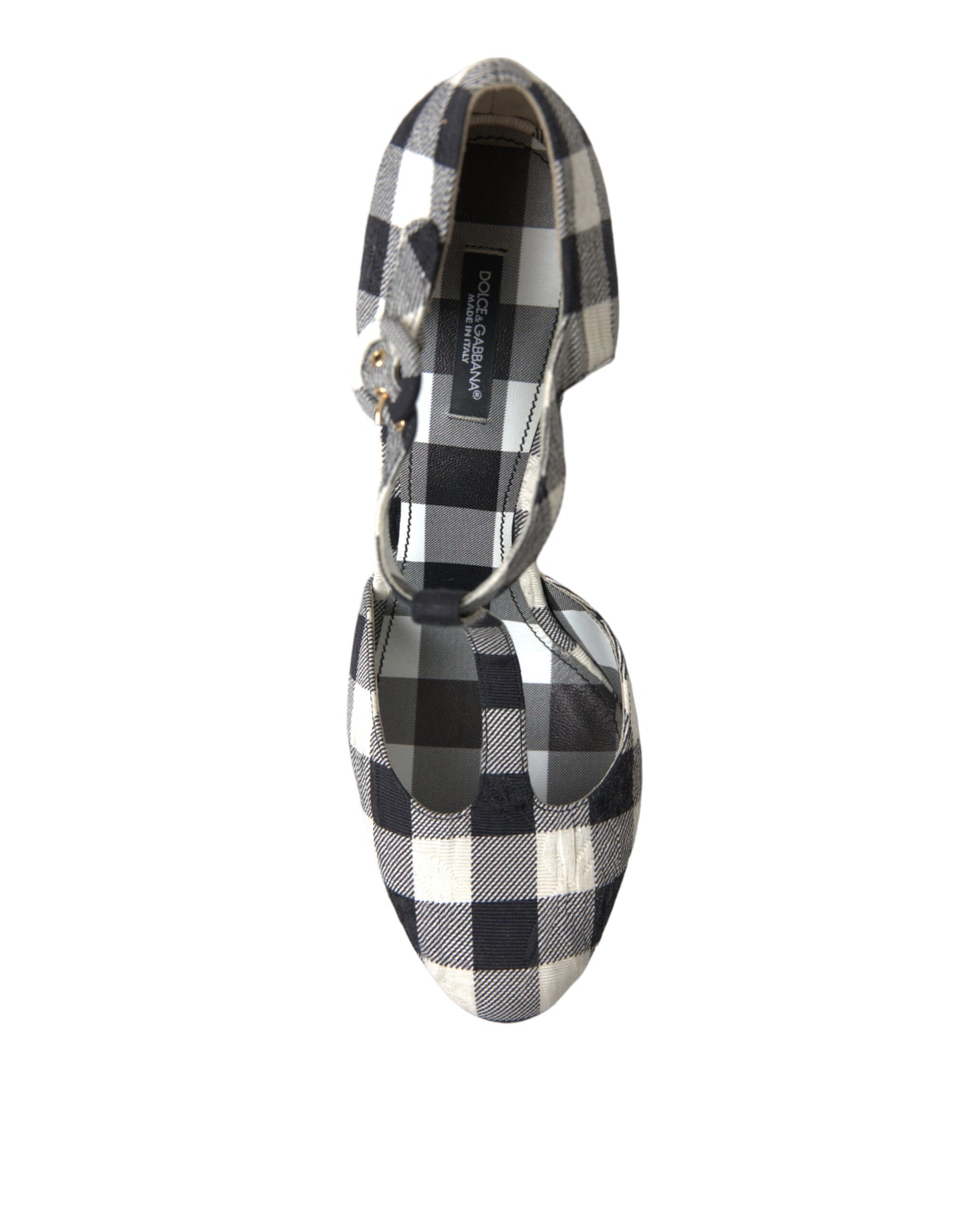  - Chic Gingham T-Strap Pumps: Timeless Mary Jane Heels