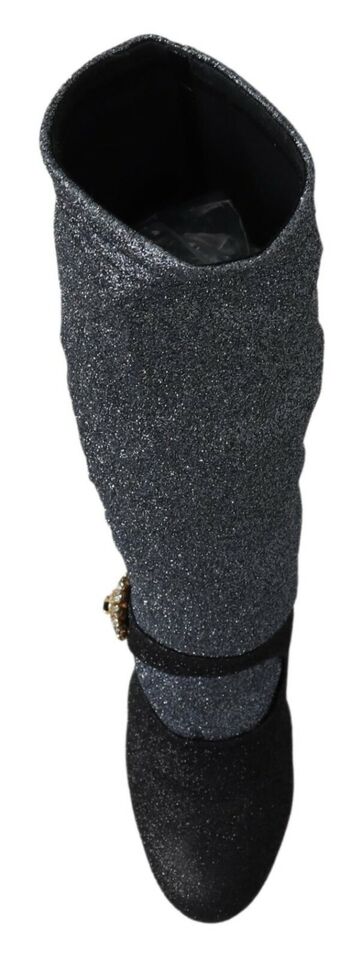  - Glamorous Crystal-Embellished Booties