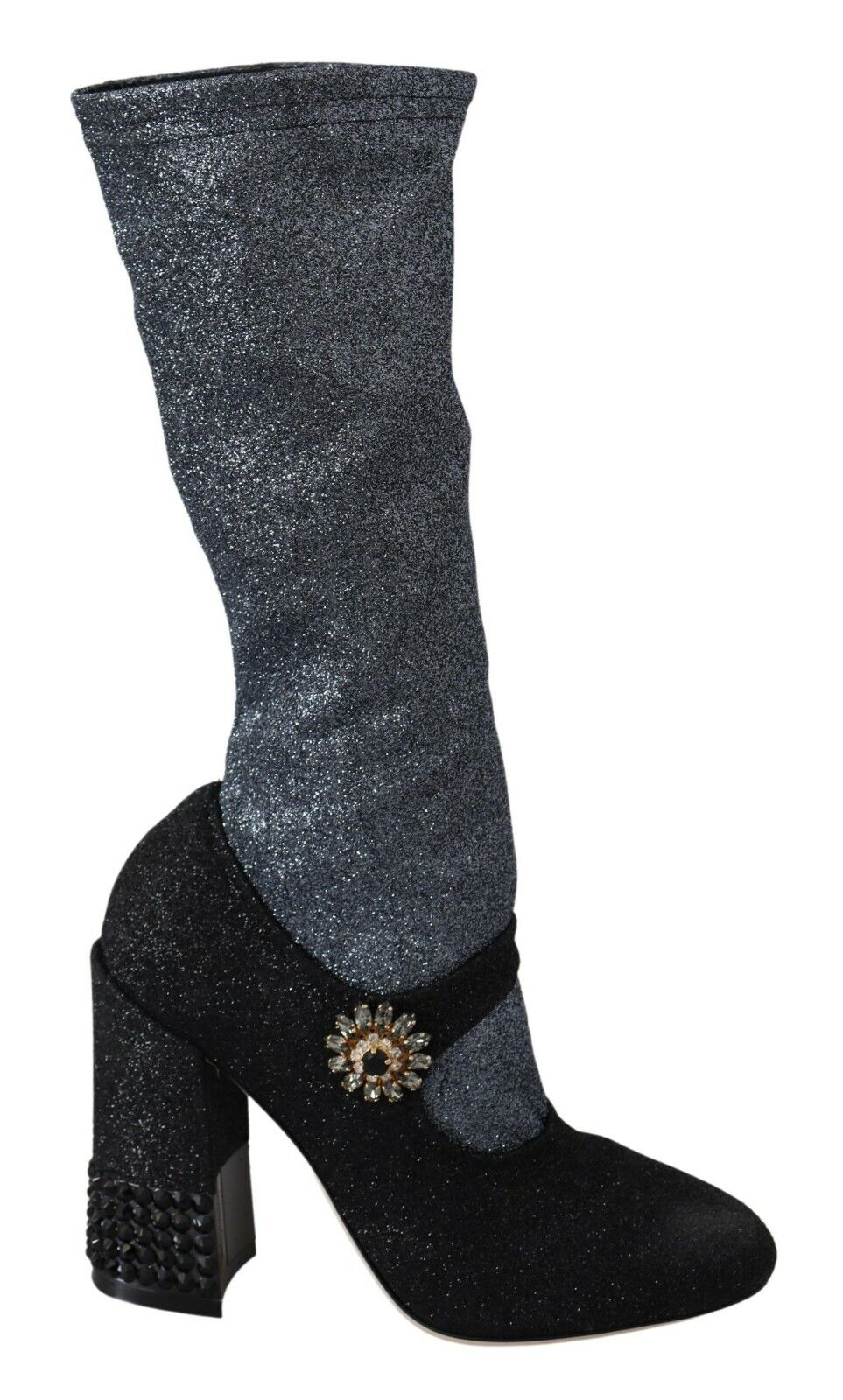  - Glamorous Crystal-Embellished Booties