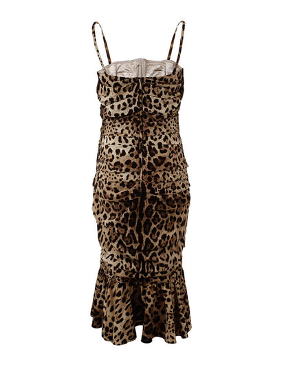  - Elegant Leopard Print Cady Dress