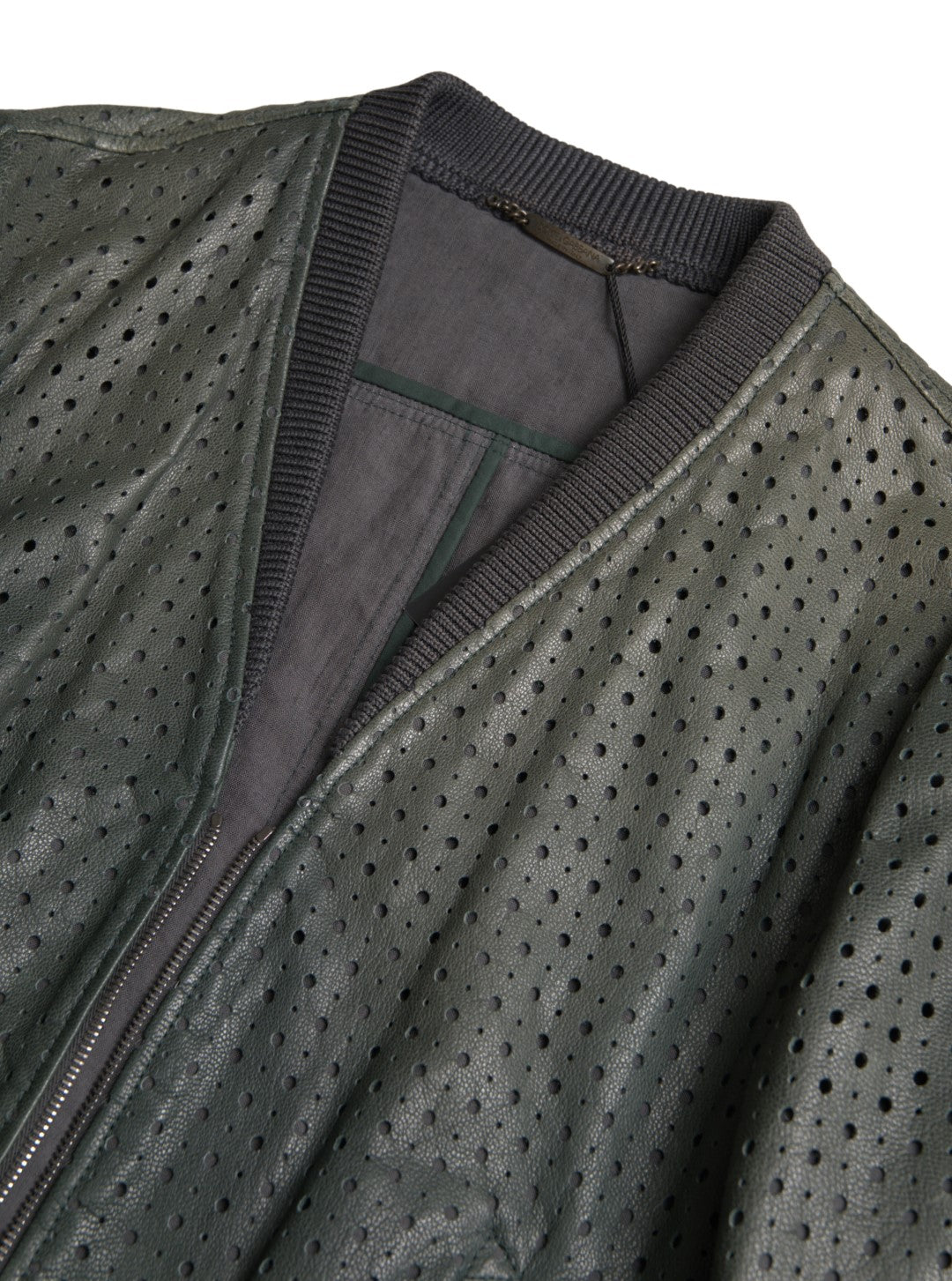  - Emerald Green Goatskin Bomber Jacket